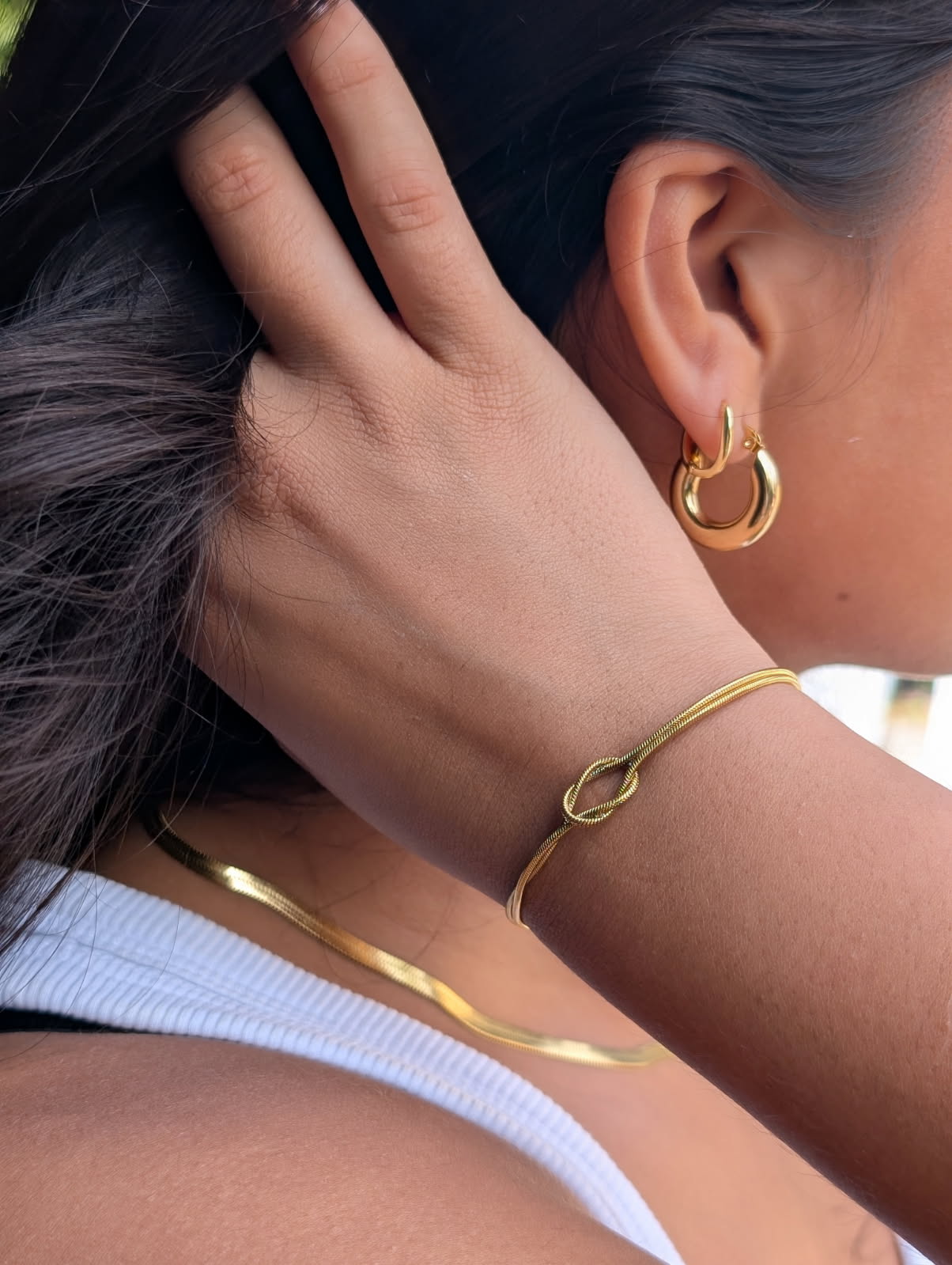 Love knot armbånd - guld