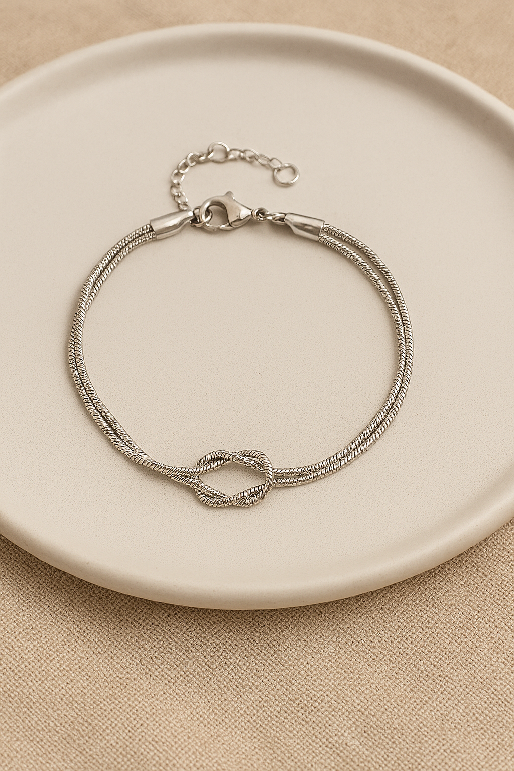 Love knot armbånd - sølv