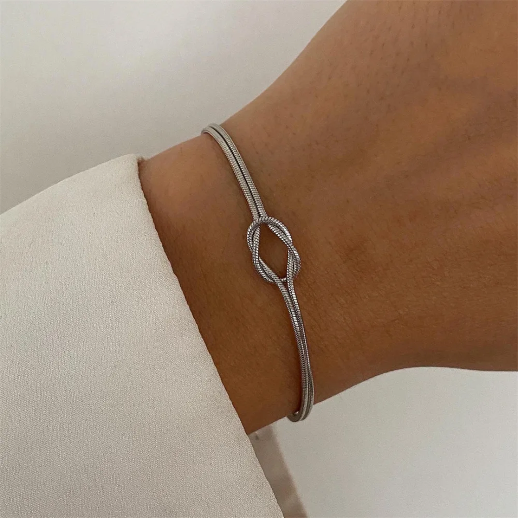 Love knot armbånd - sølv