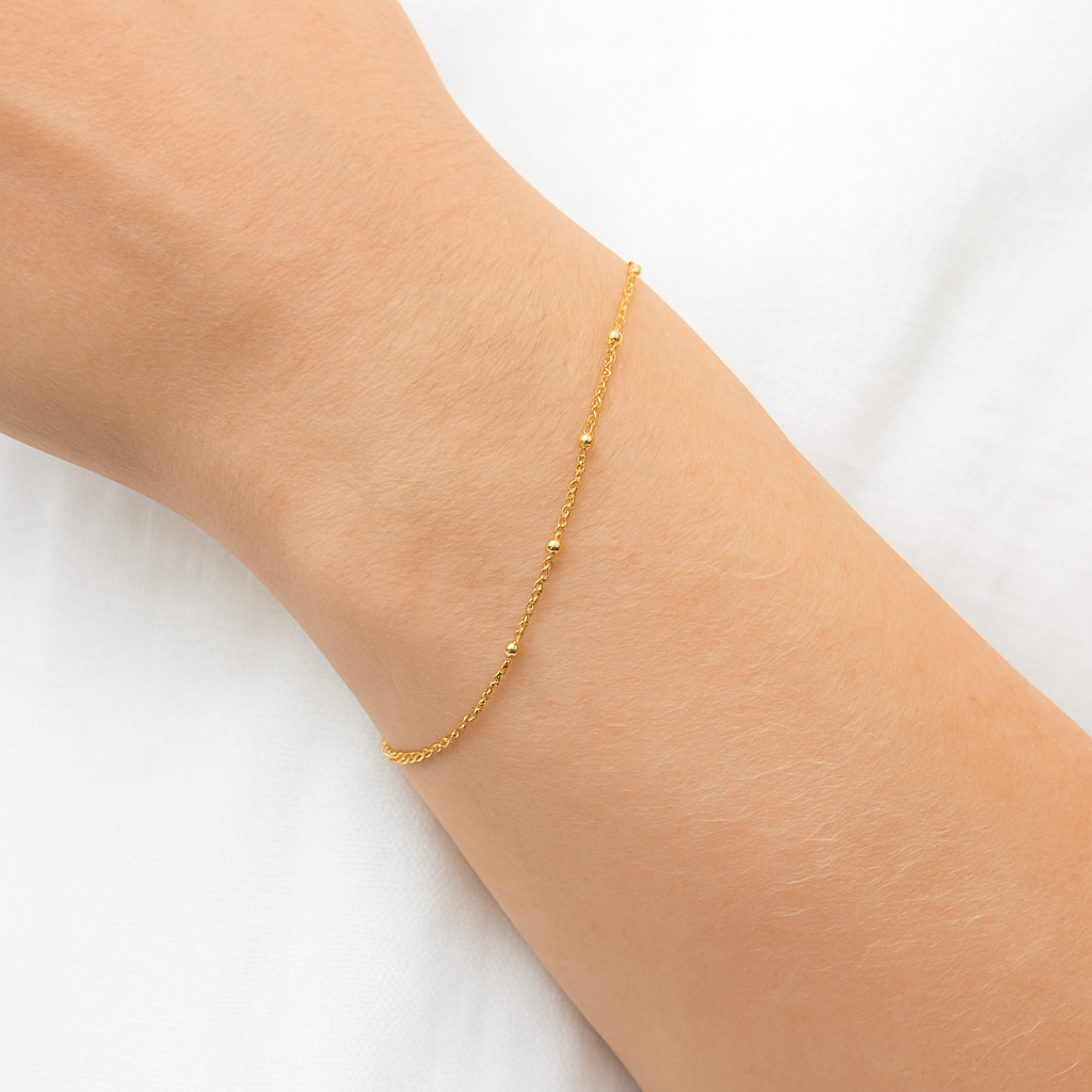 Lea armbånd - guld